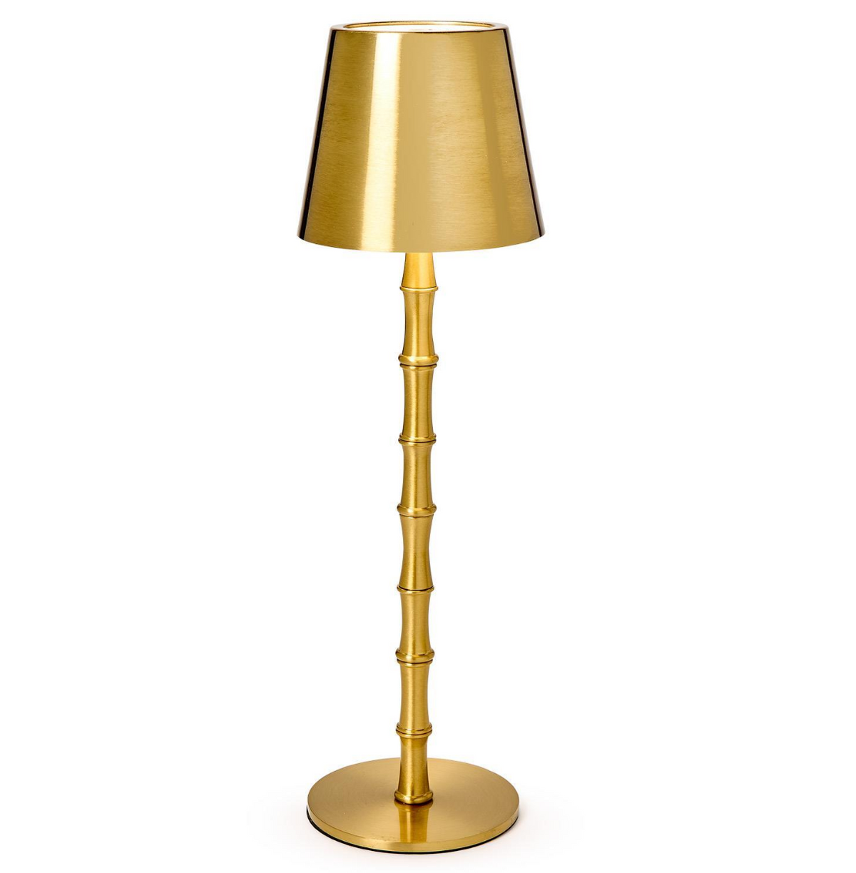 LED Portable Cordless Gold Bamboo Lamp