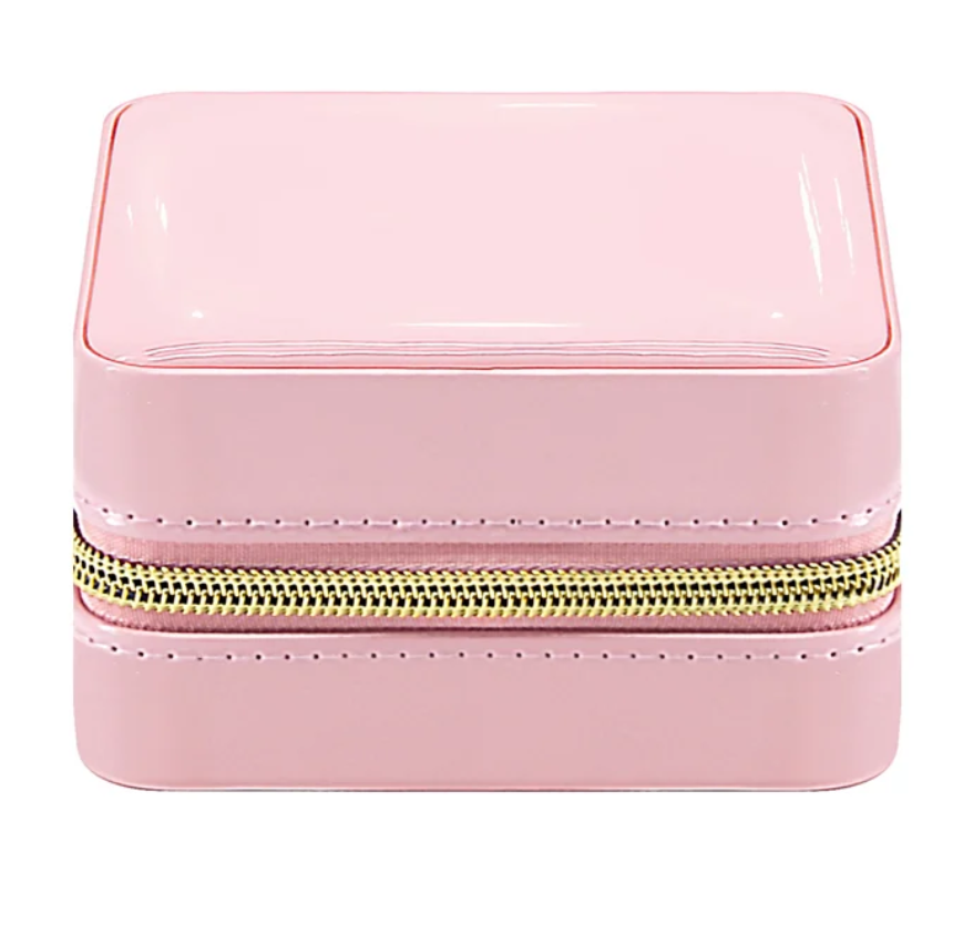 Pearl Travel Jewelry Case (Pink)