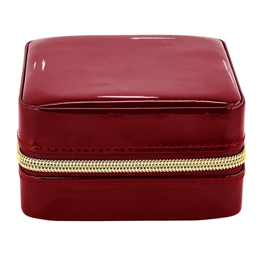 Pearl Travel Jewelry Case (Red)