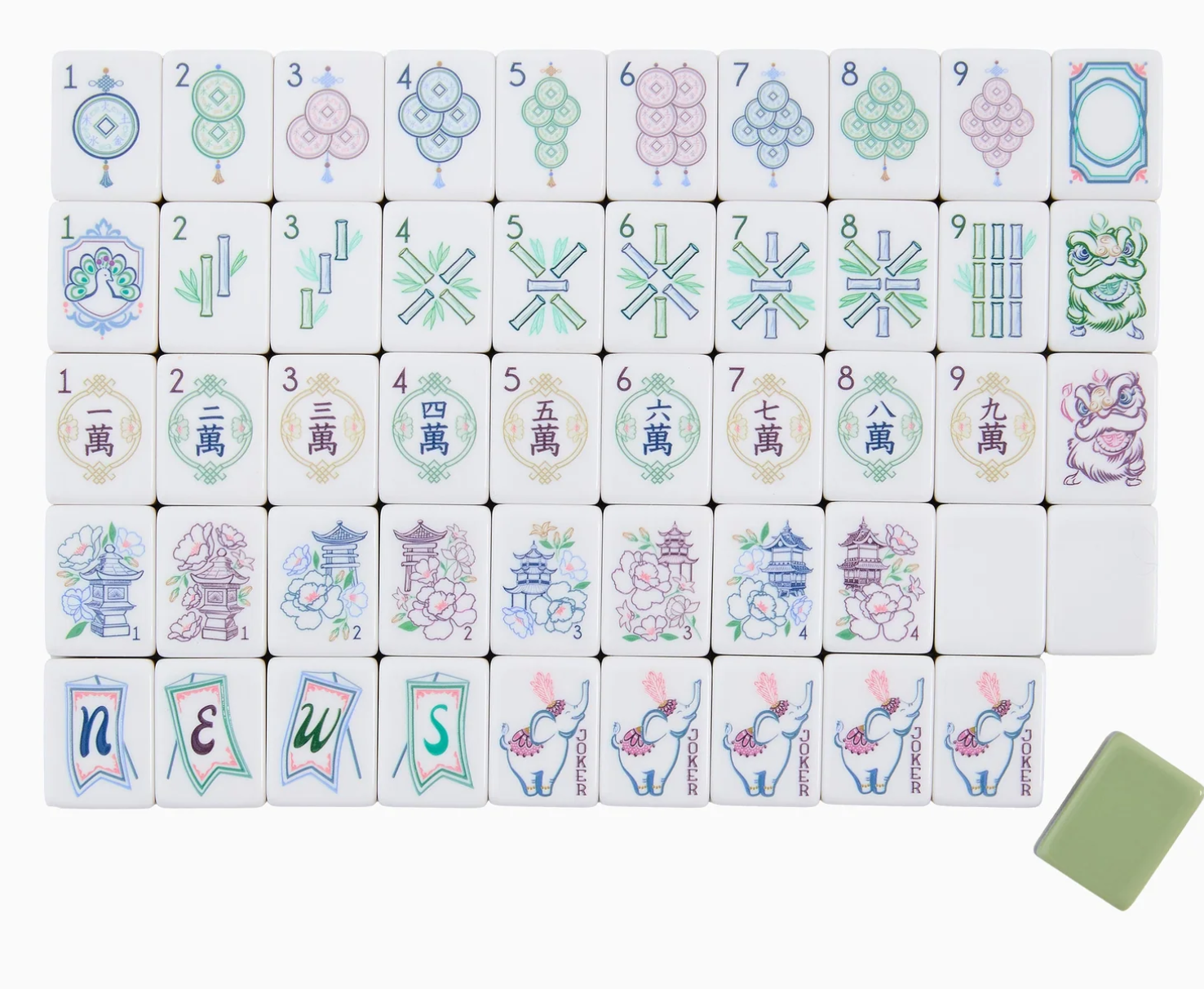 Willow Mahjong Tiles