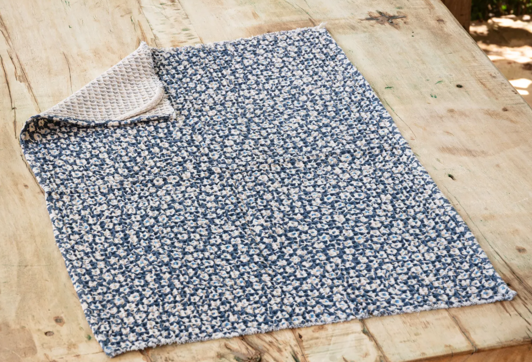 Cornflower Floral Dishtowel