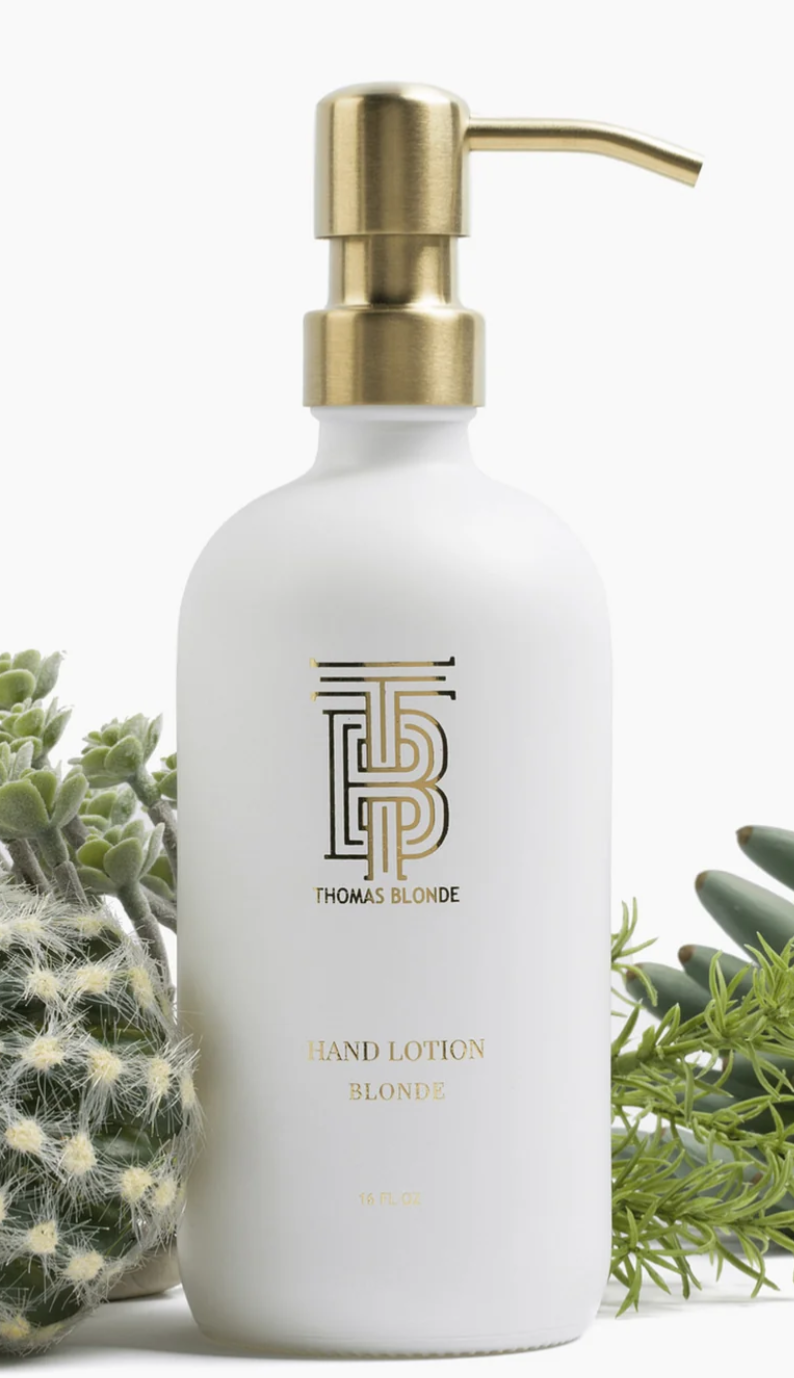 Hand Lotion-Glass Dispenser Blonde