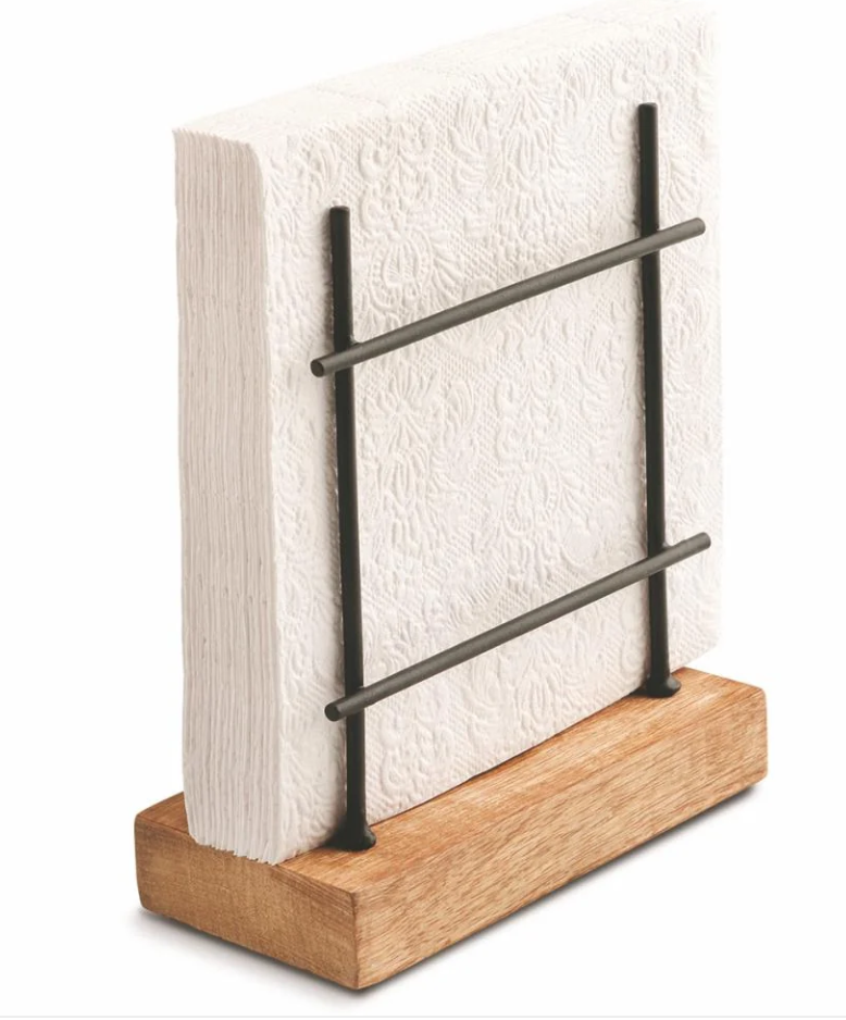 Metal Napkin Holder • Standing Figure, black