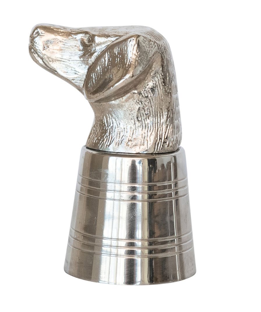 Cast Aluminum & Stainless Steel Dog Head Jigger