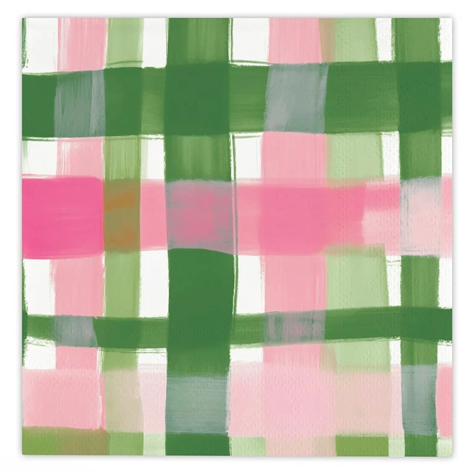 Cocktail Napkins - Pink Green