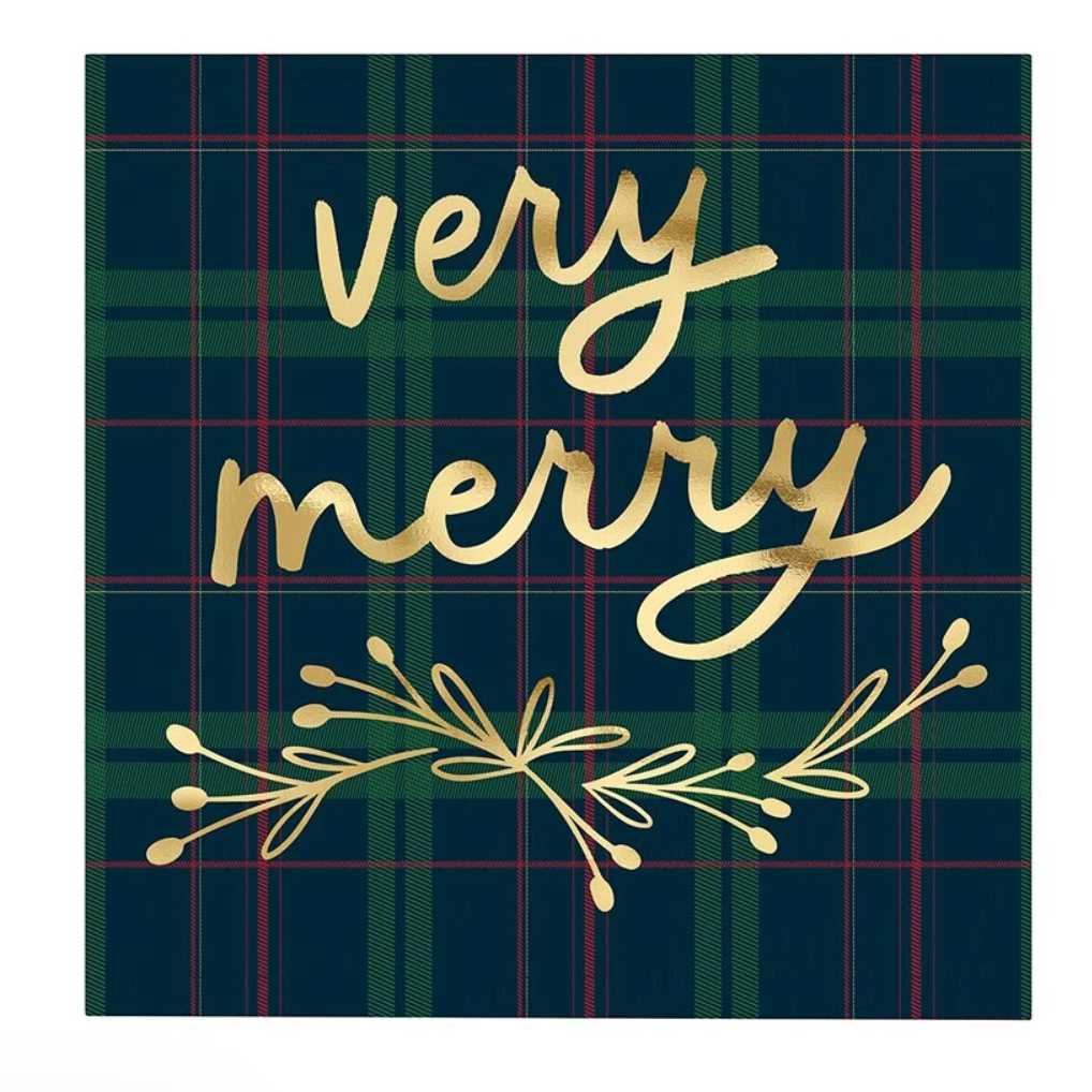 Cocktail Napkin-Very Merry