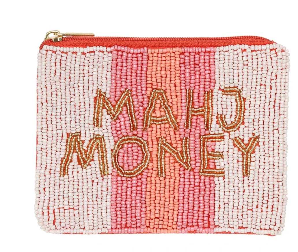 Beaded Pouch - Mahj Money