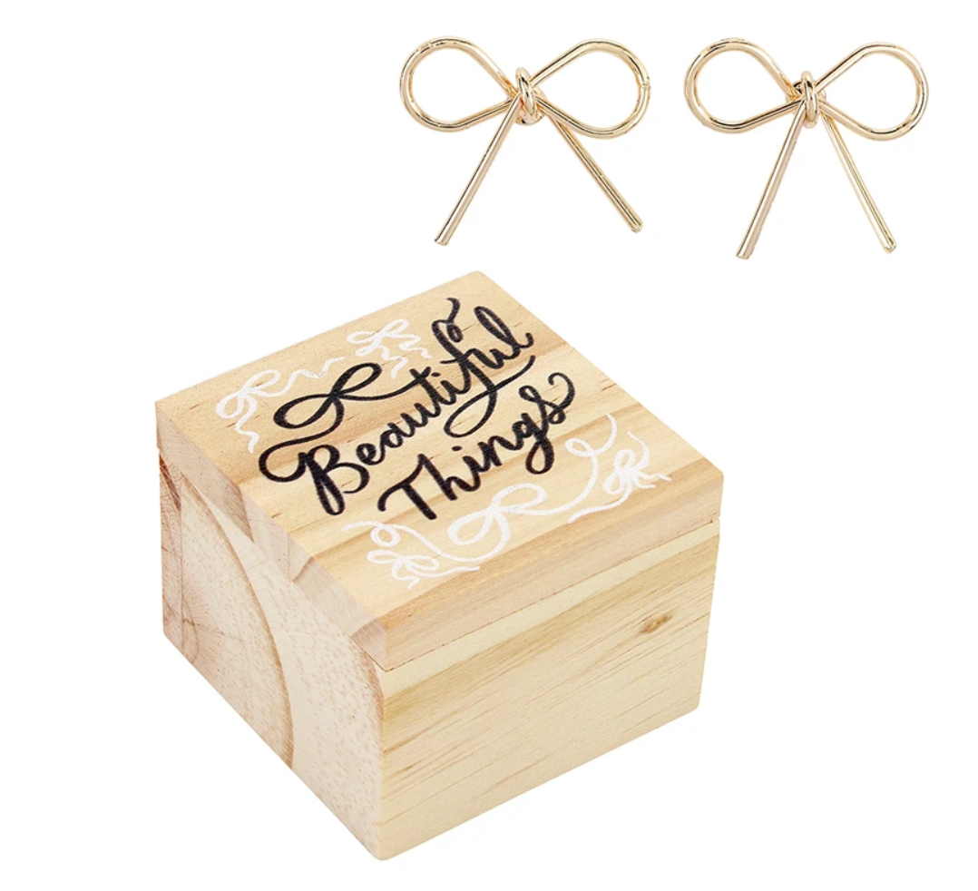 Treasure Box Bow Earring - Beautiful Things