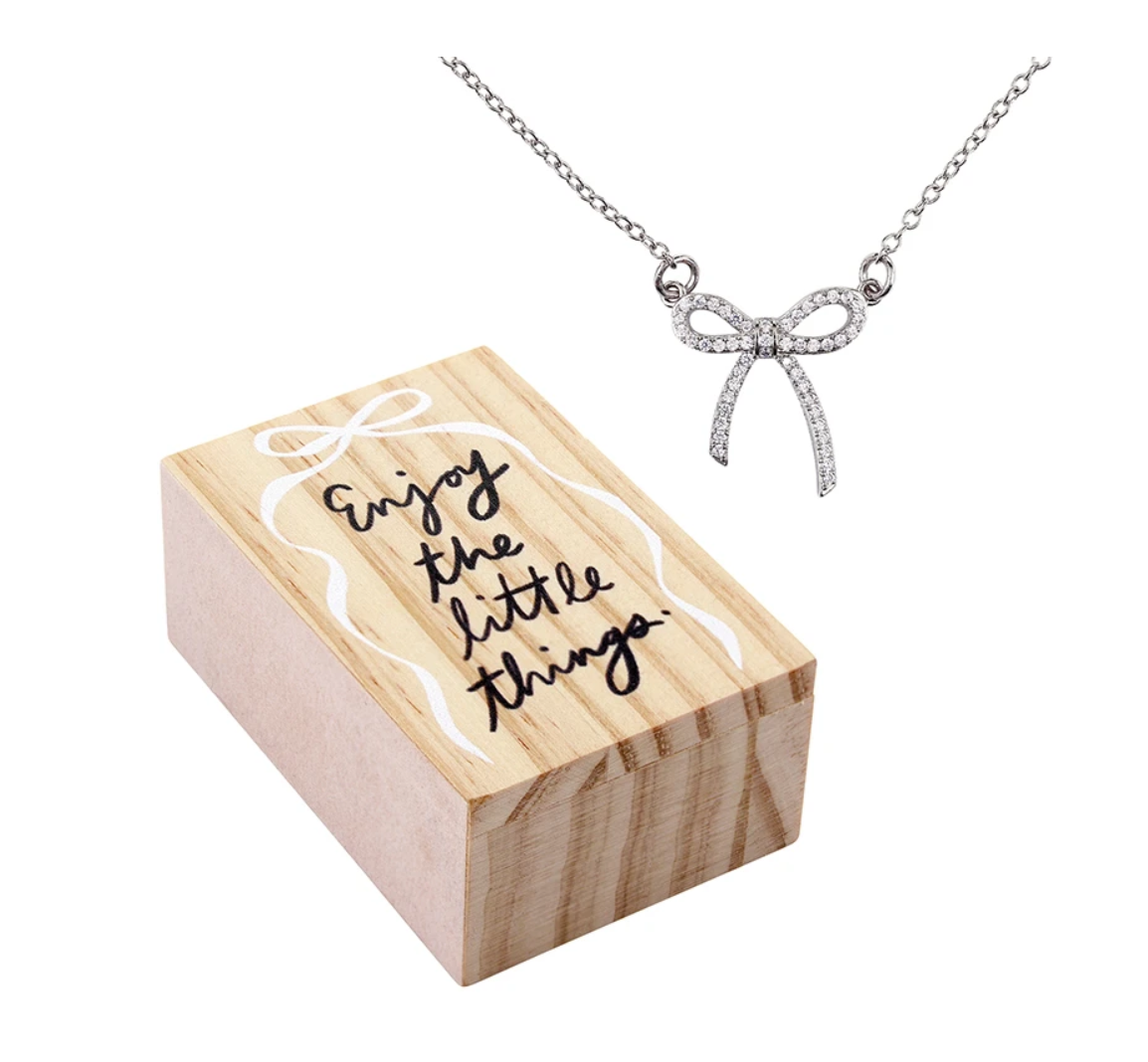 Treasure Box Bow Necklace - Enjoy the Little Things