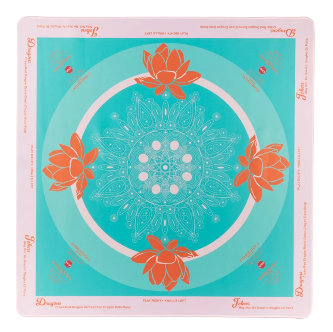 Mini Lotus Mahjong Mat (Teal)