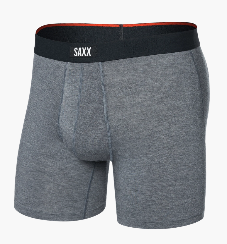 VIBE XTRA SOFT COMFORT BOXER BRIEF FLY-DARK GREY HEATHER