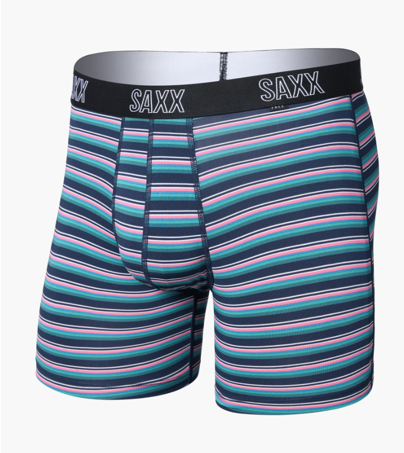 DROPTEMP ALL DAY  COOLING BOXER BRIEF- MICRO FIELD STRIPE- NAVY