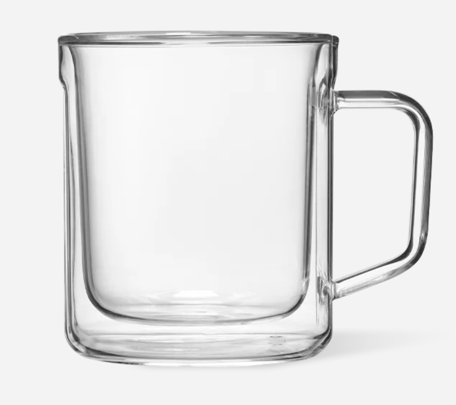 Glass Mug - 12oz Double Pack - Clear