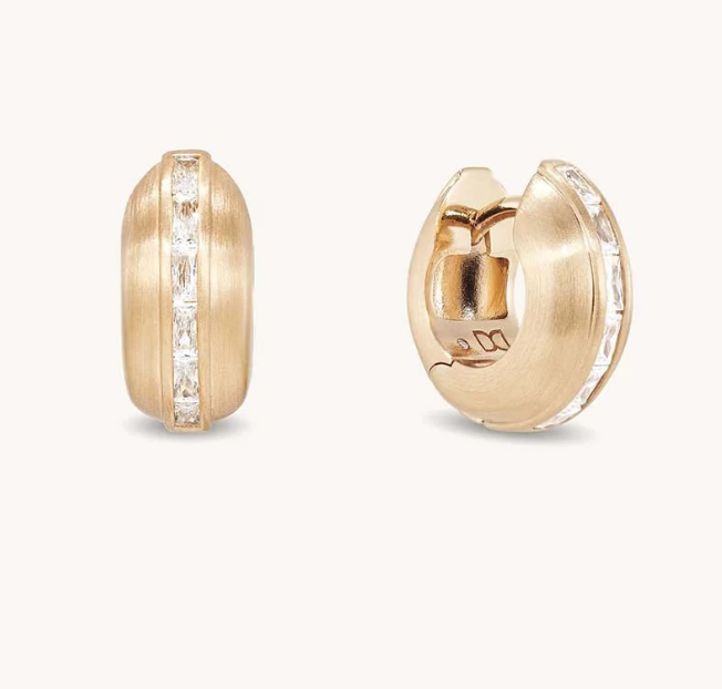 Gemma Huggie Hoops