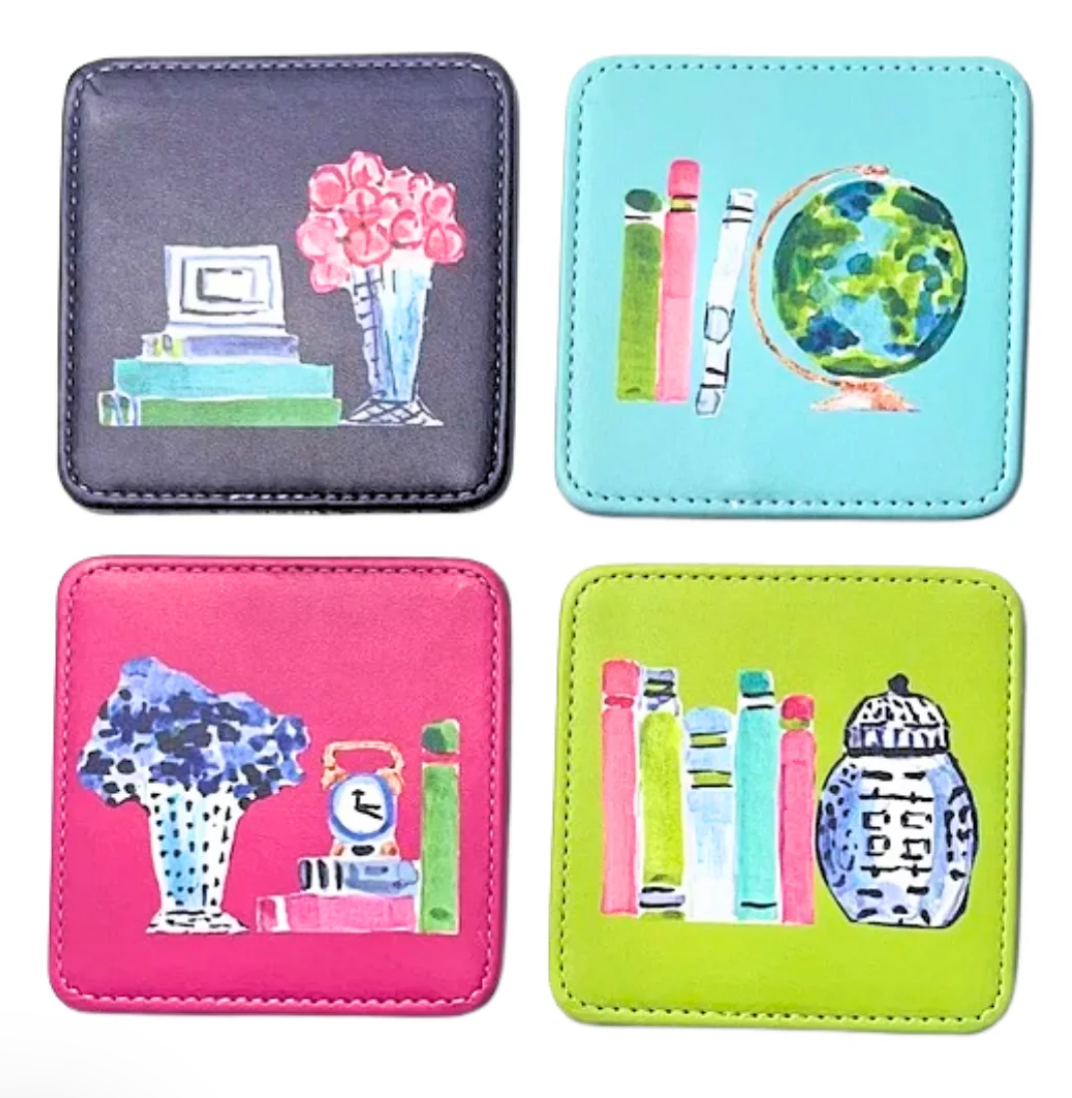 Believe in Your(Shelf) Coasters, Set of 4