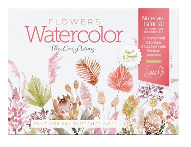 W.T.E.W. FLOWERS PAINT-YOUR-OWN WATERCOLOR CARDS