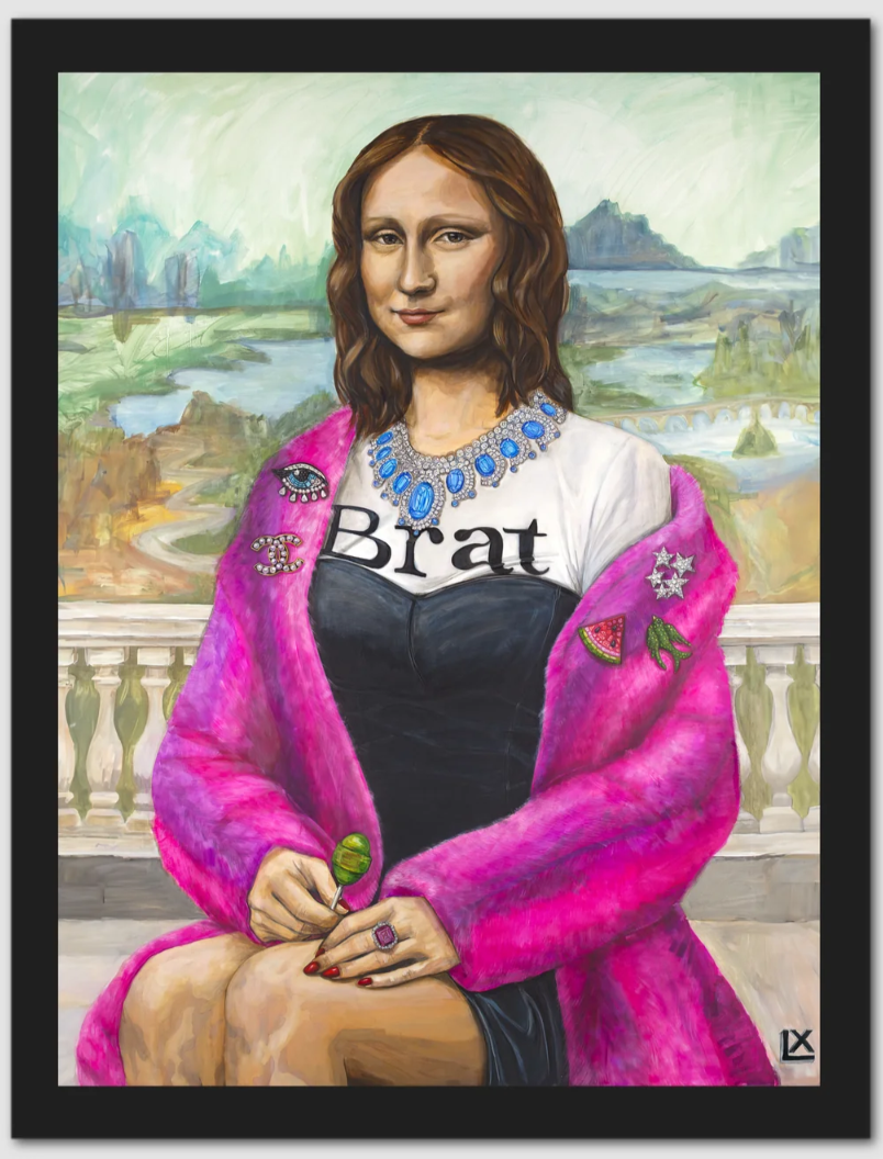 LX Prints in Black Shadow Bow 8x10 Mona Lisa