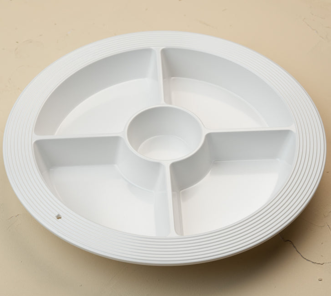 pinstripes melamine divided dish