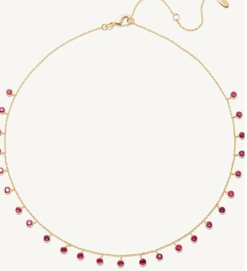 Orsay Charm Necklace Ruby