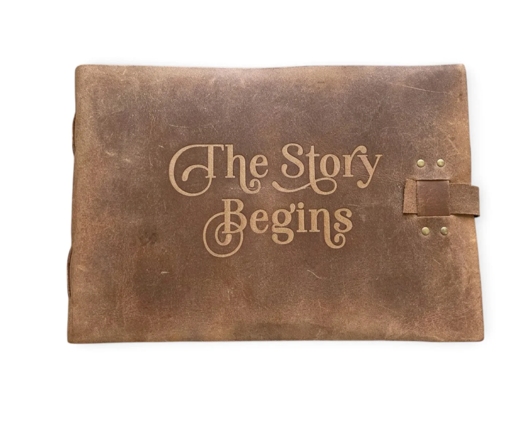 The Story Begins Leather Story Keeper 14x10 - Fawn