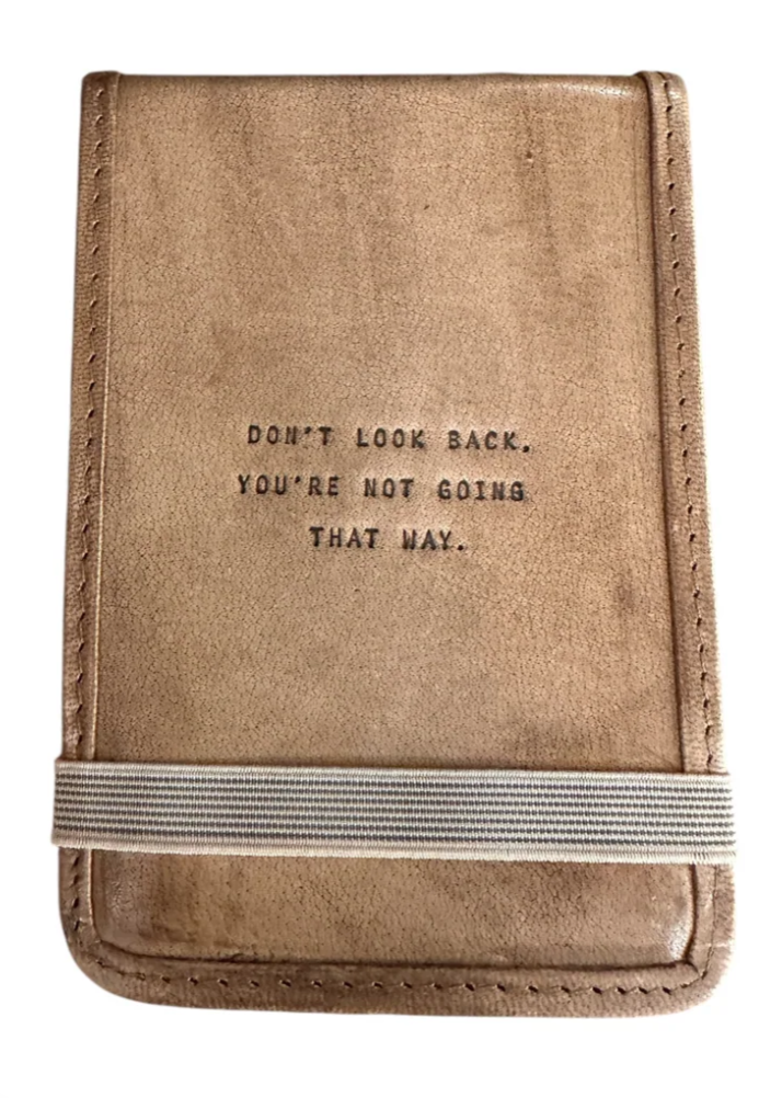 Don't Look Back Mini Signature Leather Journal - Maple