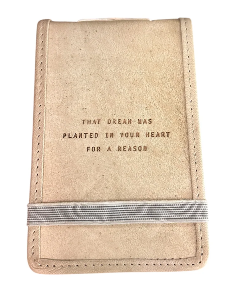 That Dream Was Planted Mini Signature Leather Journal - Honey