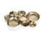 Cluster of Nine Serving Bowls - Dark Gold / Round