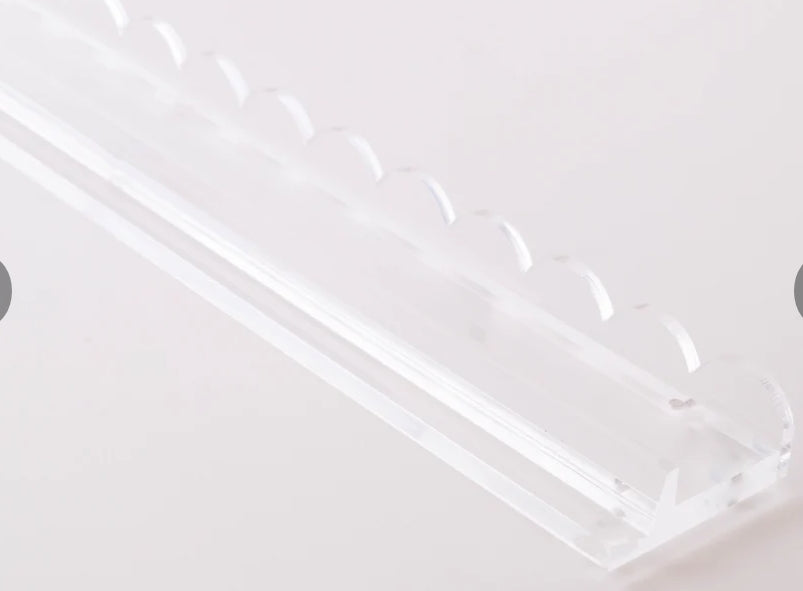 Clear Acrylic Racks with Scalloped Pusher