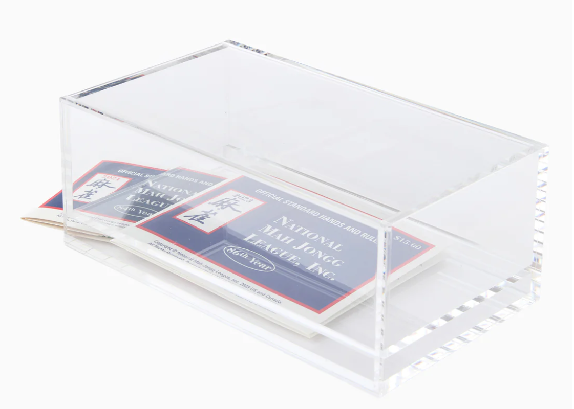 Mahjong Acrylic Box - Clear Lid