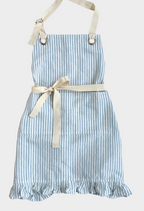 Ruffle Pin Stripe Apron