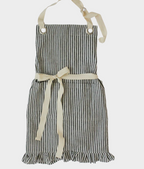 Ruffle Pin Stripe Apron