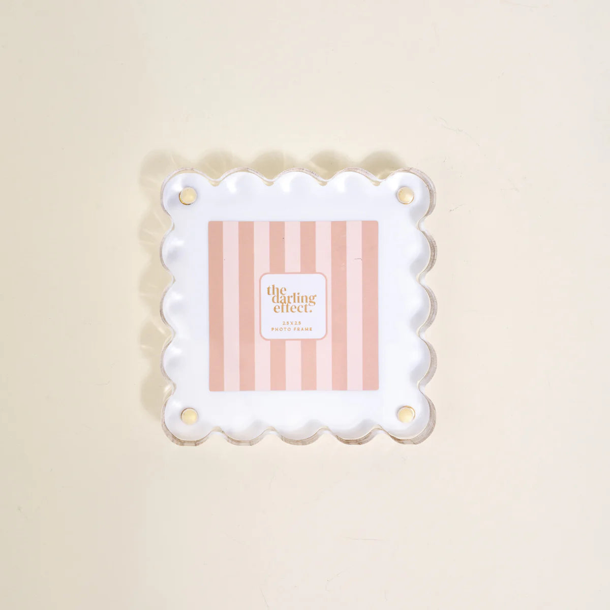 Little Moments Scalloped Acrylic Picture Frame-White
