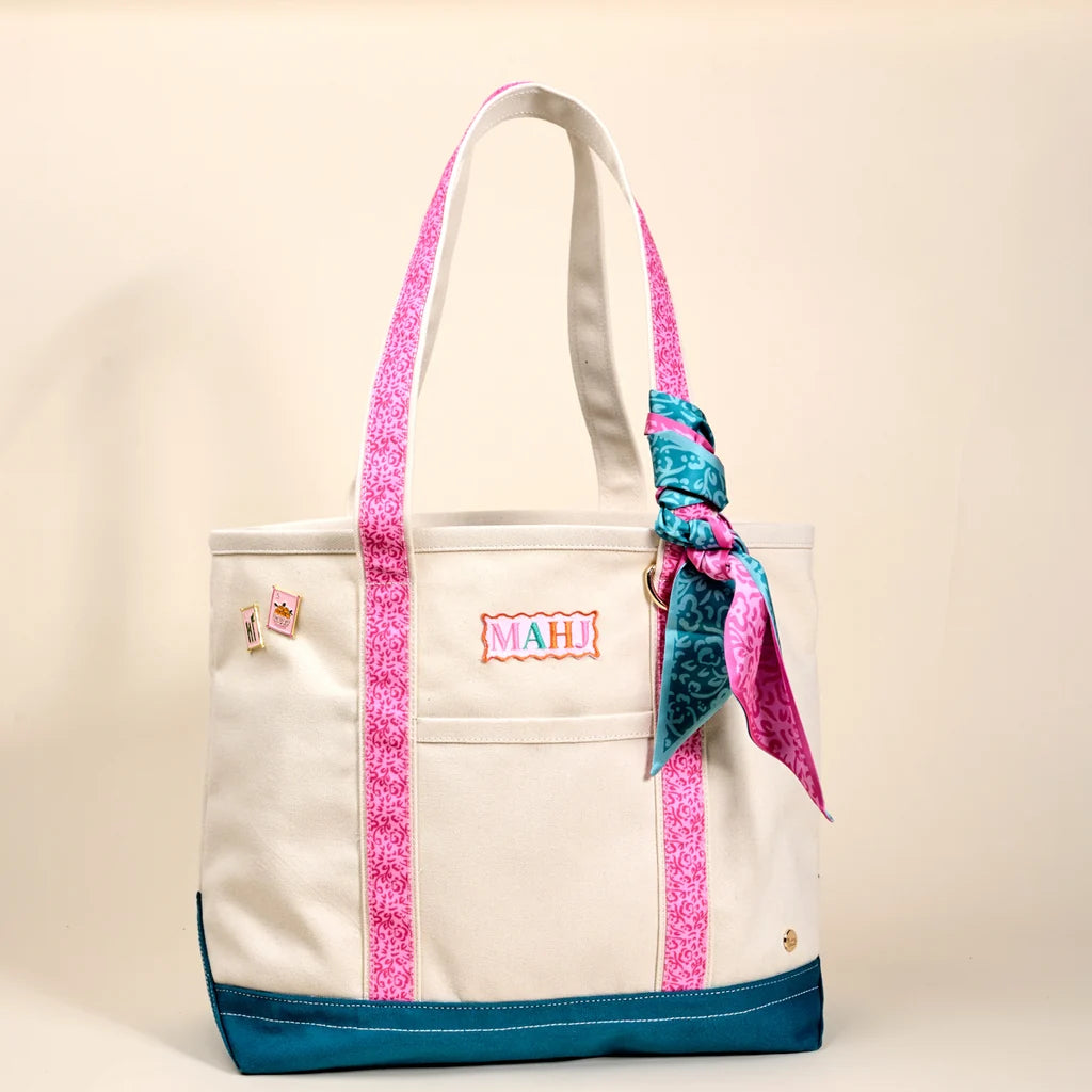 The Darling Canvas Tote Bag-It's Mahj Time