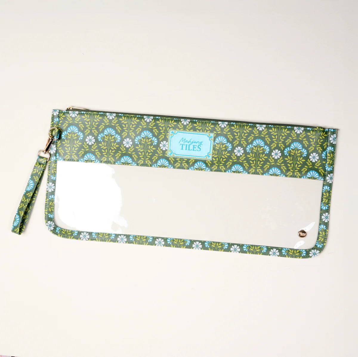 Mahjong Tile Keeper Pouch-Everbloom Forest Green