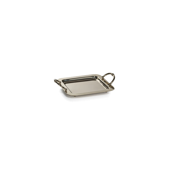 Manetta Steel and Brass Tray-Polished Gold 10 x 8