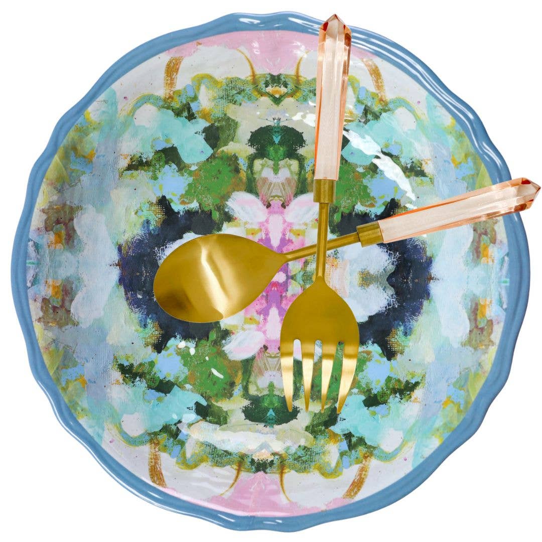 Nantucket Bloom Melamine: Salad Bowls