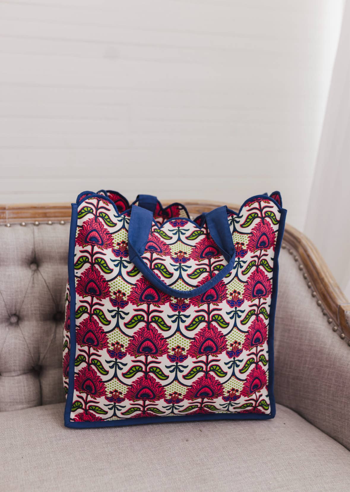 Heart of Grace Primrose Luxe | Quilted Scalloped Regular Tote Bag
