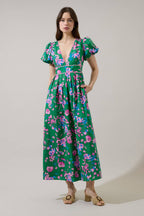 Jaylene Pleated Maxi Dress Denavi Floral: medium