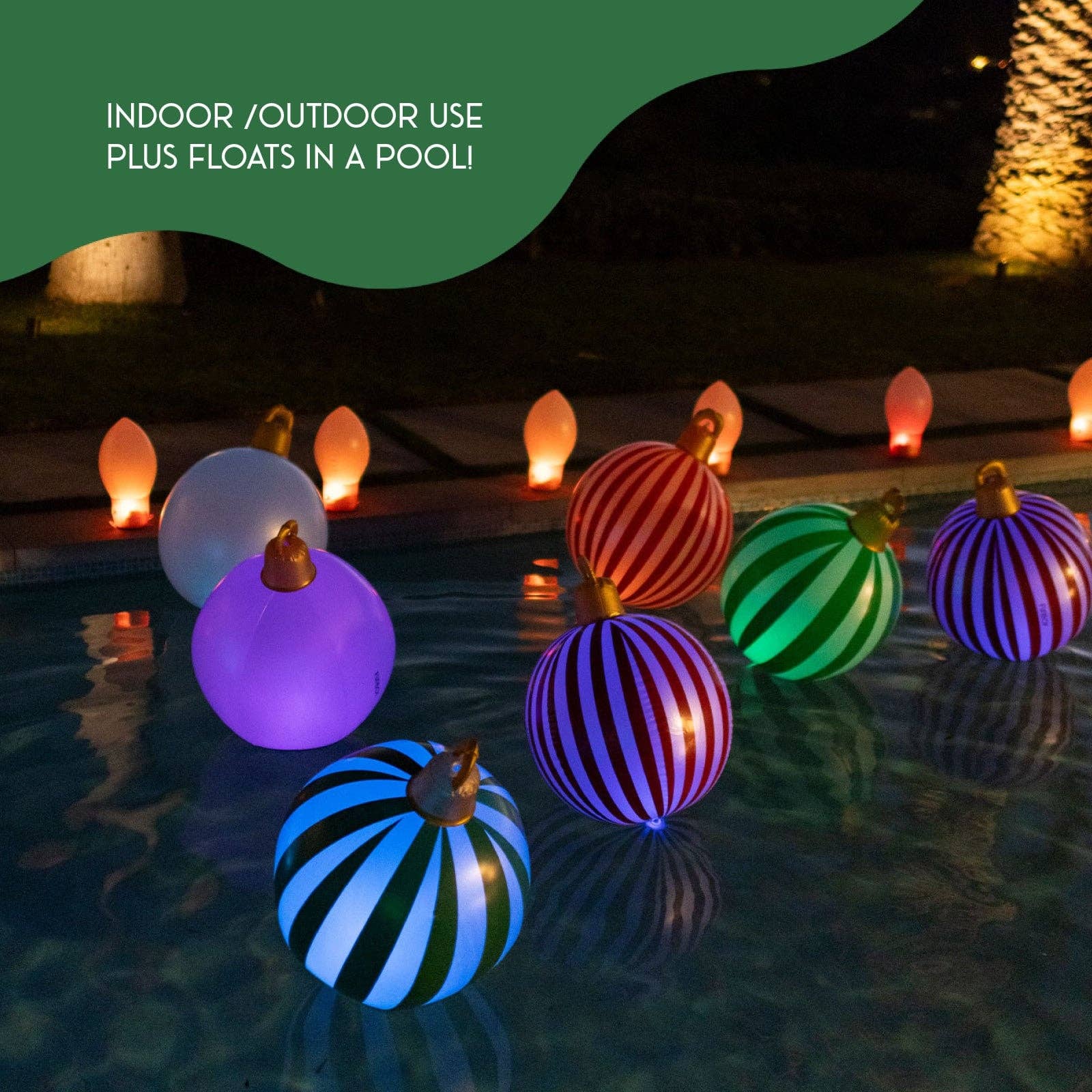 Light Up Christmas Ornament Holiday Balls - 3 Pack