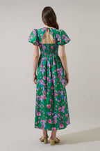 Jaylene Pleated Maxi Dress Denavi Floral: large