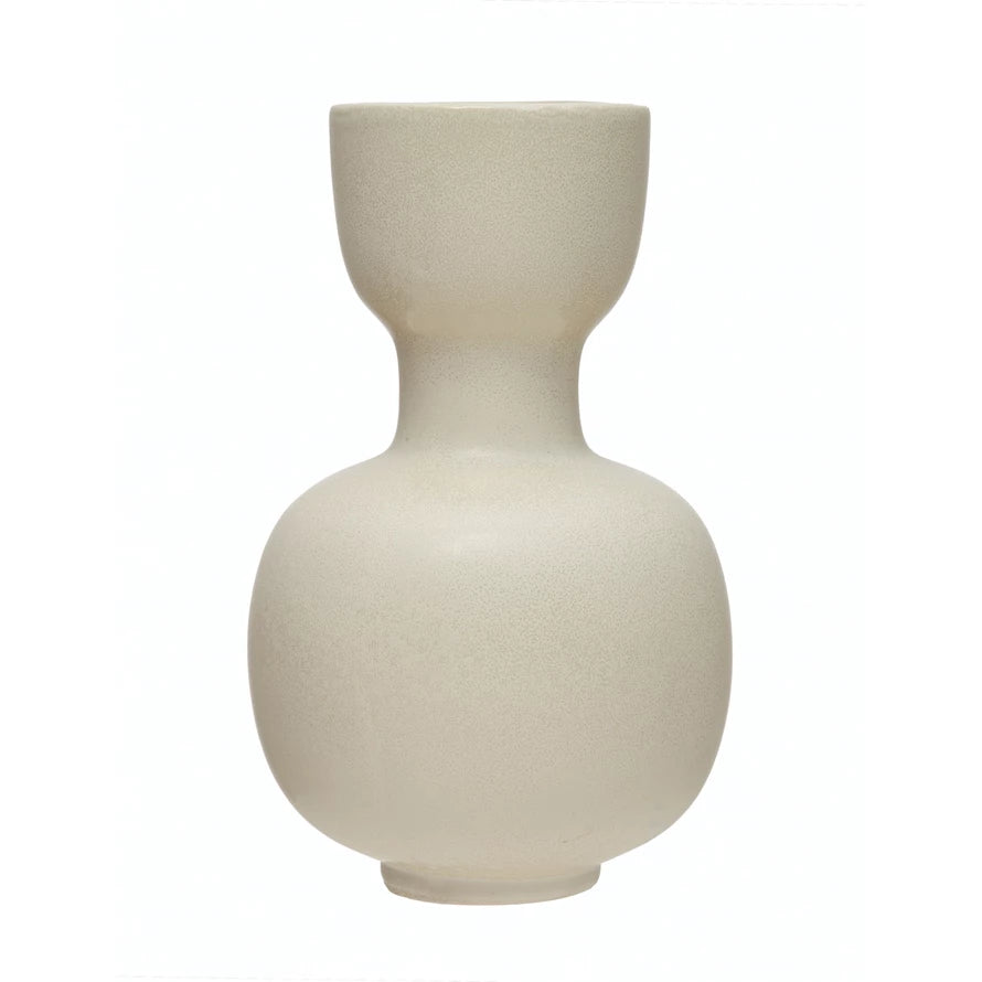 White Stoneware Vase