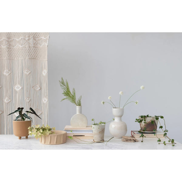White Stoneware Vase
