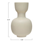 White Stoneware Vase