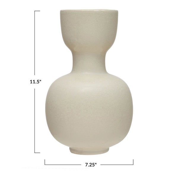 White Stoneware Vase