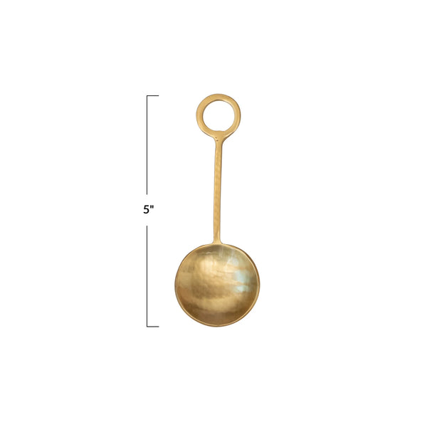 Hammered Stainless Steel Spoon, Gold Finish