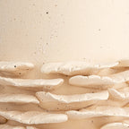 Stoneware Vase w/ Ruffles, Matte Cream
