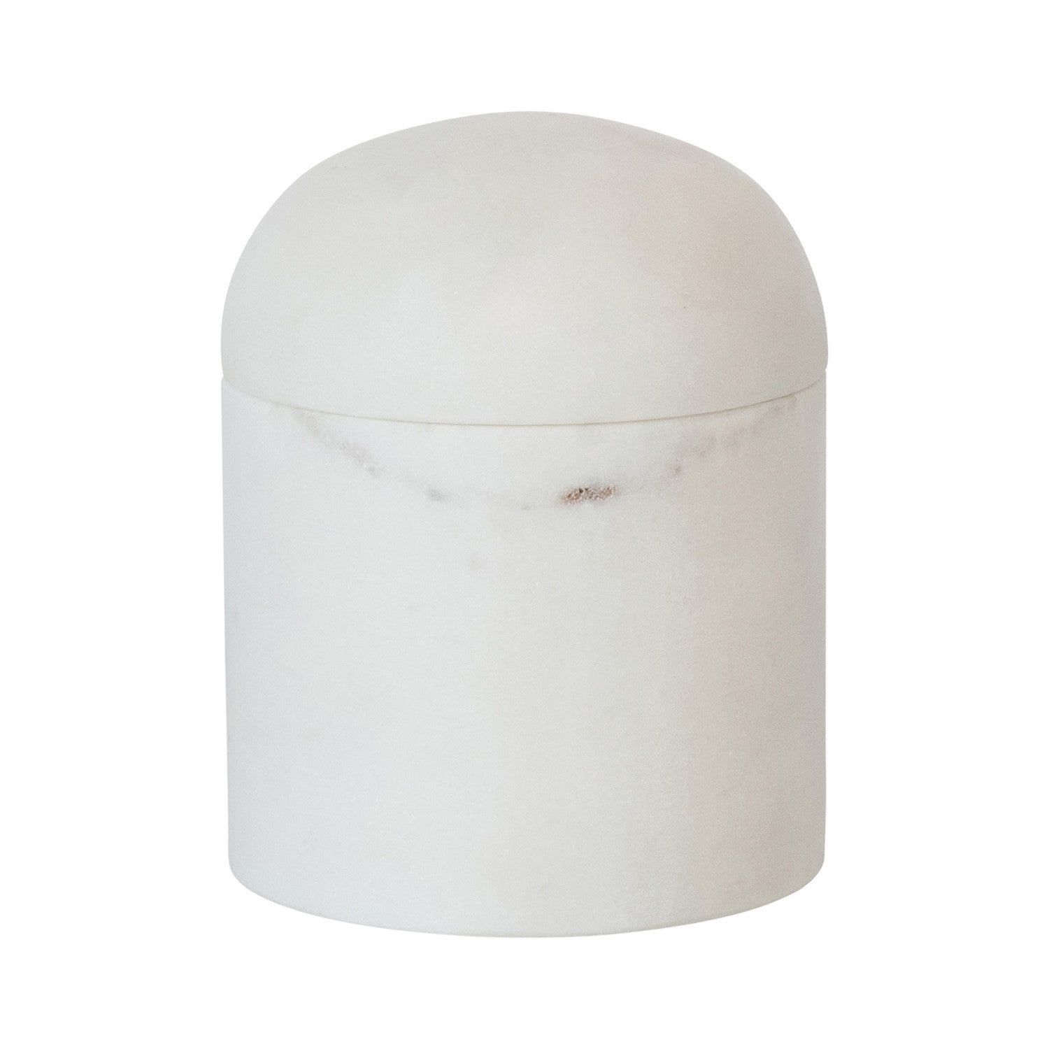 Marble Container with Lid, White