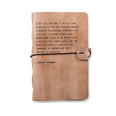Audrey Hepburn ARTISAN LEATHER JOURNAL - 5.75"X8.75"