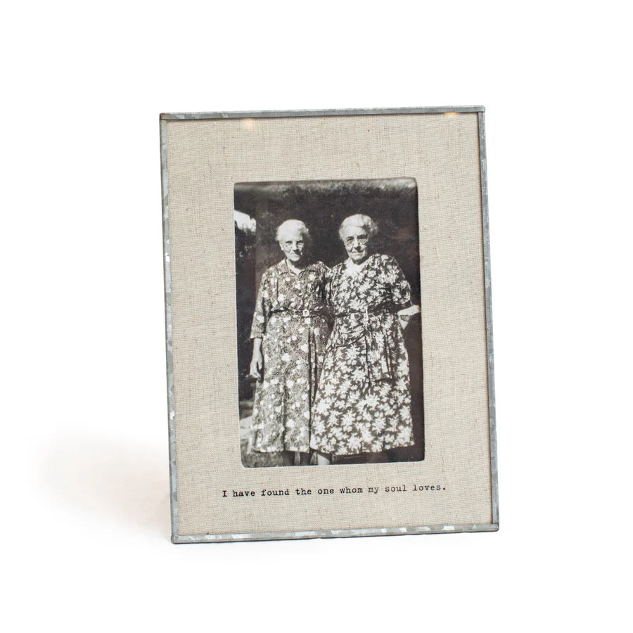 I Have Found The One Vertical Glass Linen Photo