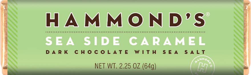 Hammonds Natural Sea Side Caramel Dark Chocolate Candy Bar 2.25oz
